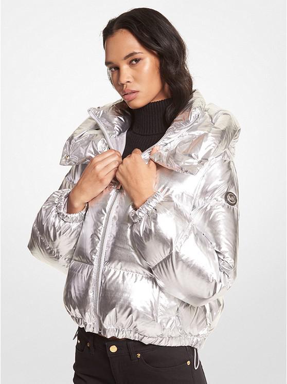 商品Michael Kors|Metallic Ciré Puffer Jacket,价格¥1494,第1张图片