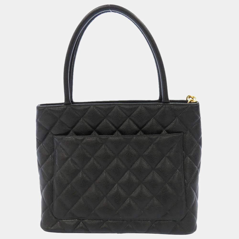 商品[二手商品] Chanel|Chanel Black Caviar Leather Medallion Tote bag,价格¥13468,第5张图片详细描述
