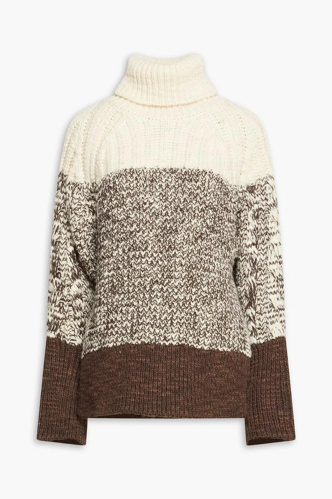 商品3.1 Phillip Lim|Color-block marled ribbed wool turtleneck sweater,价格¥1238,第1张图片