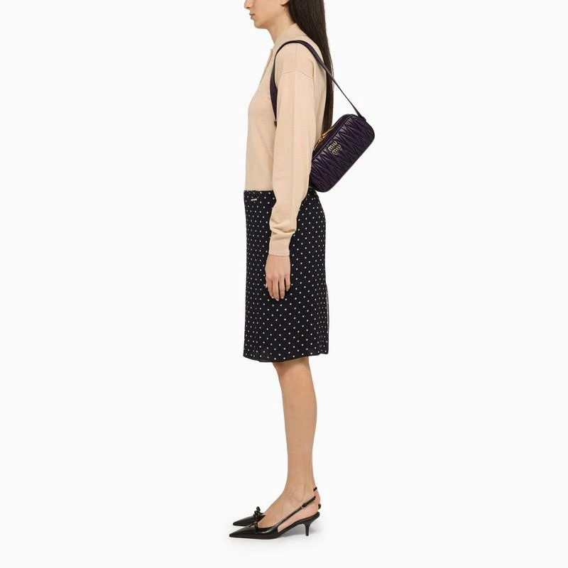 商品Miu Miu|Violet matelassé leather shoulder bag,价格¥13678,第2张图片详细描述