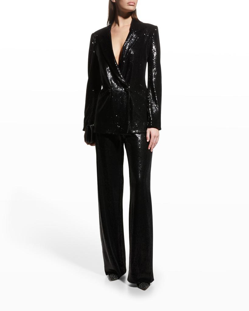 商品Emporio Armani|Snap-Front Sequin Blazer,价格¥6402,第1张图片