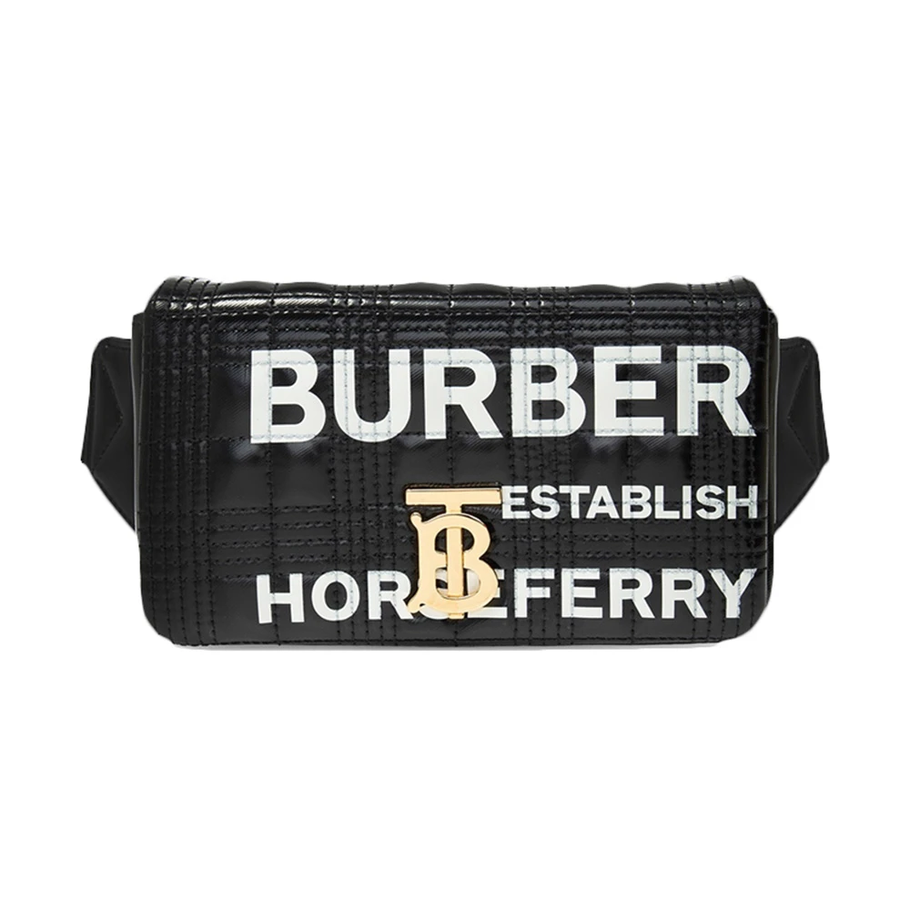 商品Burberry|BURBERRY 女士黑色印花字母腰包 8032204,价格¥4834,第1张图片