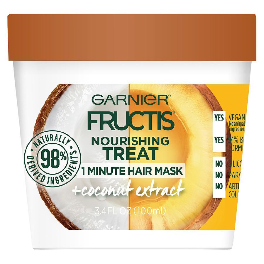 商品Garnier Fructis|Nourishing Treat 1 Minute Hair Mask with Coconut Extract,价格¥34,第1张图片