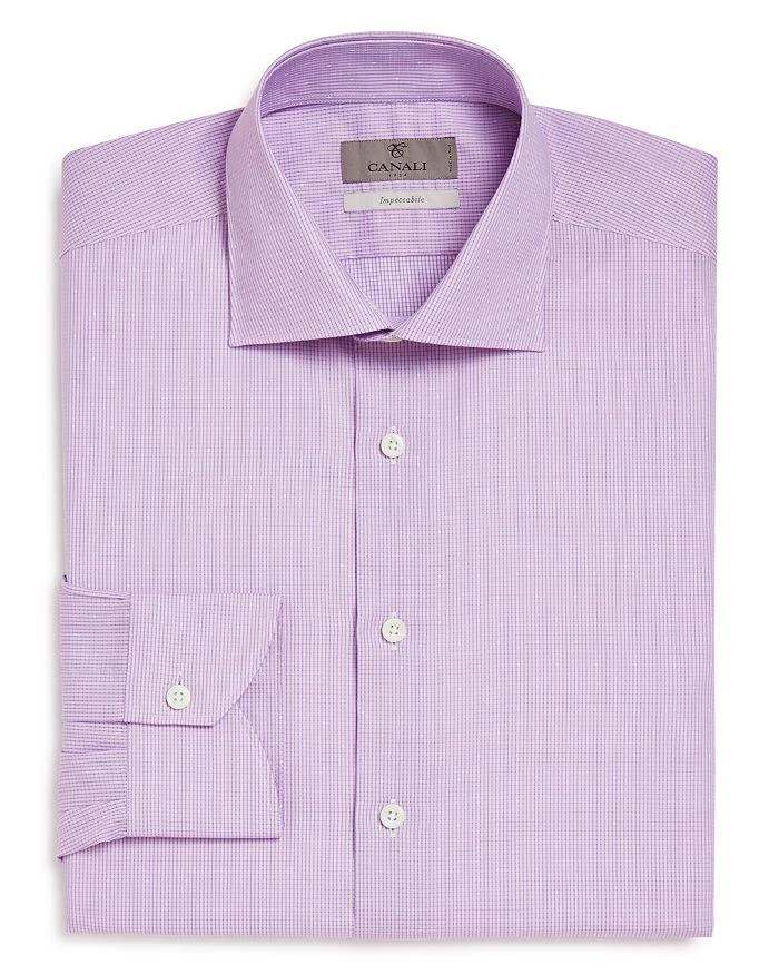 商品Canali|Impeccabile Graphic Check Regular Fit Dress Shirt - 100% Exclusive,价格¥1386,第1张图片