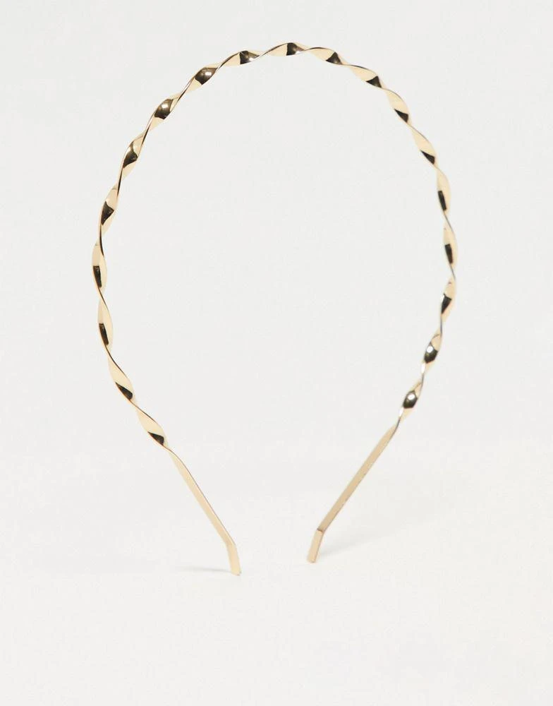 商品ASOS|ASOS DESIGN pack of 3 headbands in gold tone,价格¥55,第3张图片详细描述