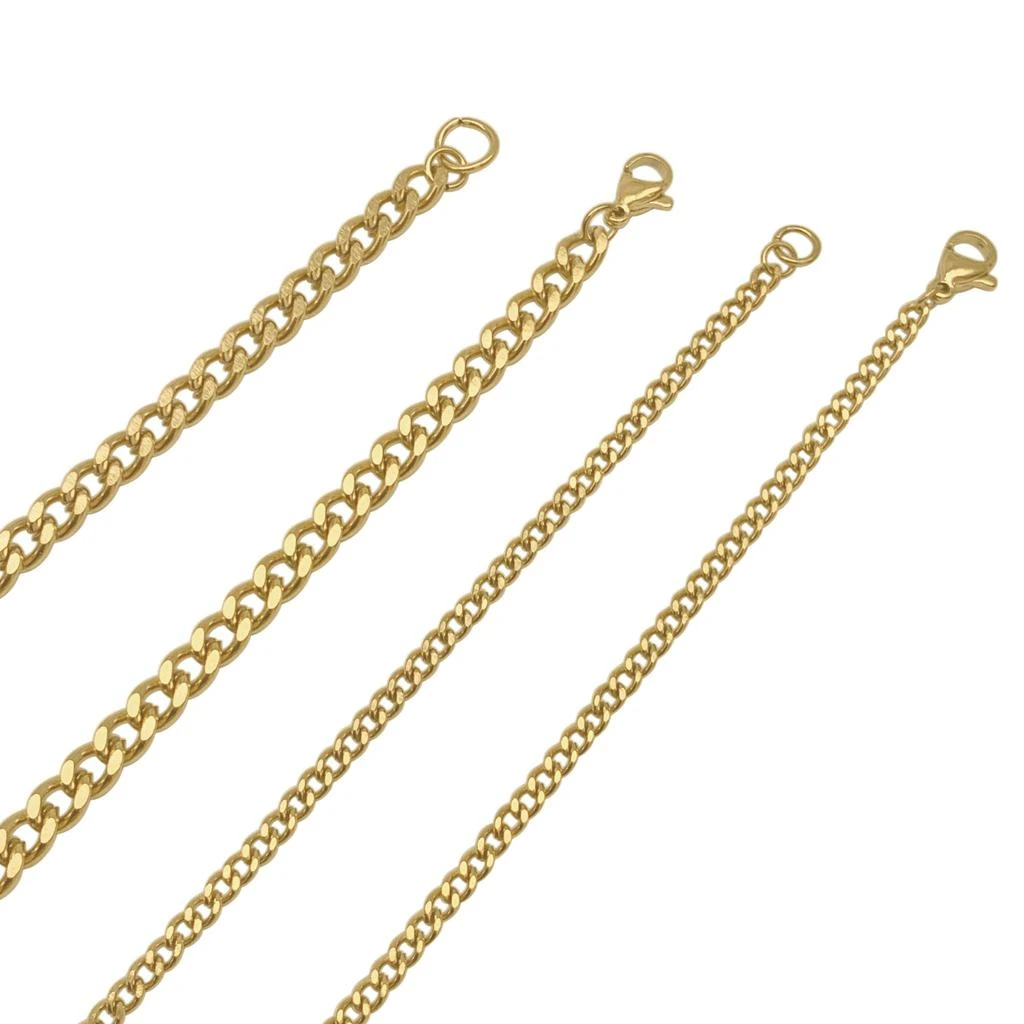 商品ADORNIA|Men's Water Resistant Curb Chain Set gold,价格¥119,第2张图片详细描述