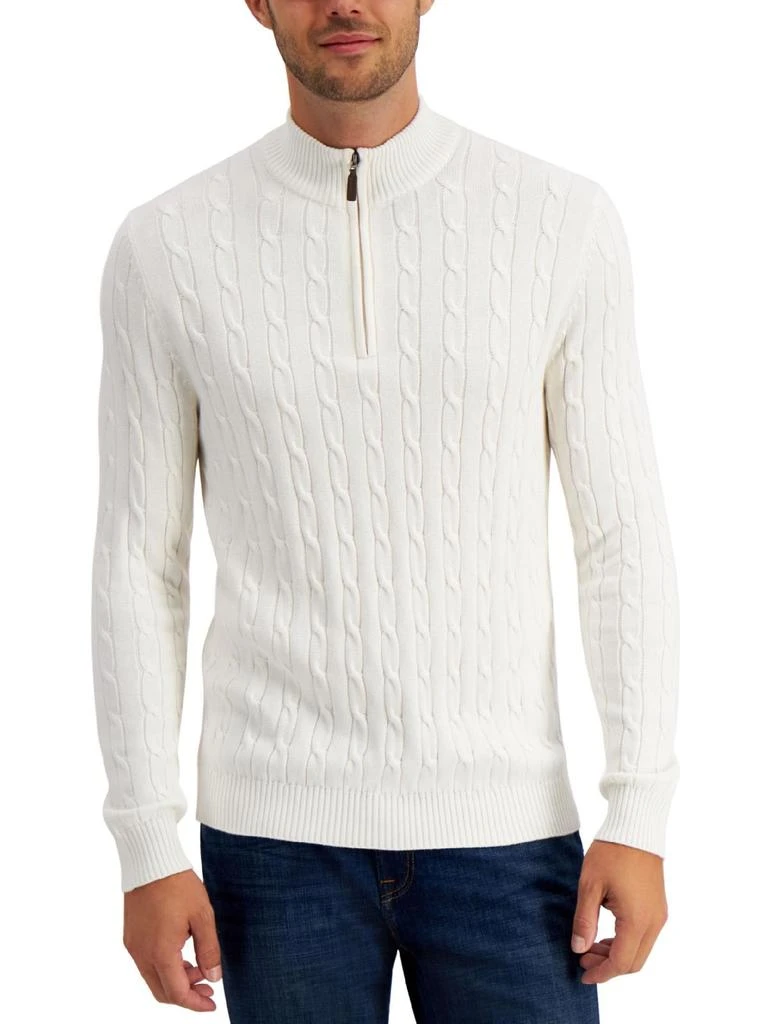 商品Club Room|Mens Cotton 1/4-Zip Pullover Sweater,价格¥170,第5张图片详细描述