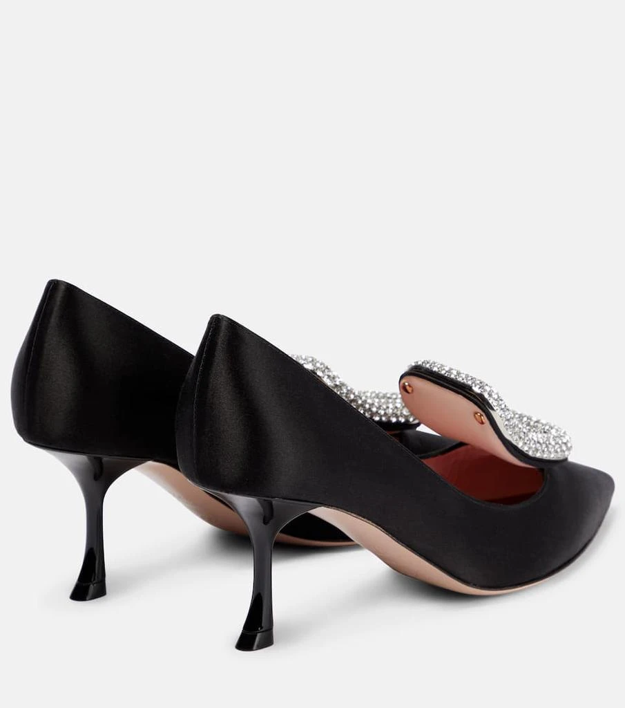 商品Roger Vivier|Viv' Choc Strass embellished satin pumps,价格¥13463,第3张图片详细描述