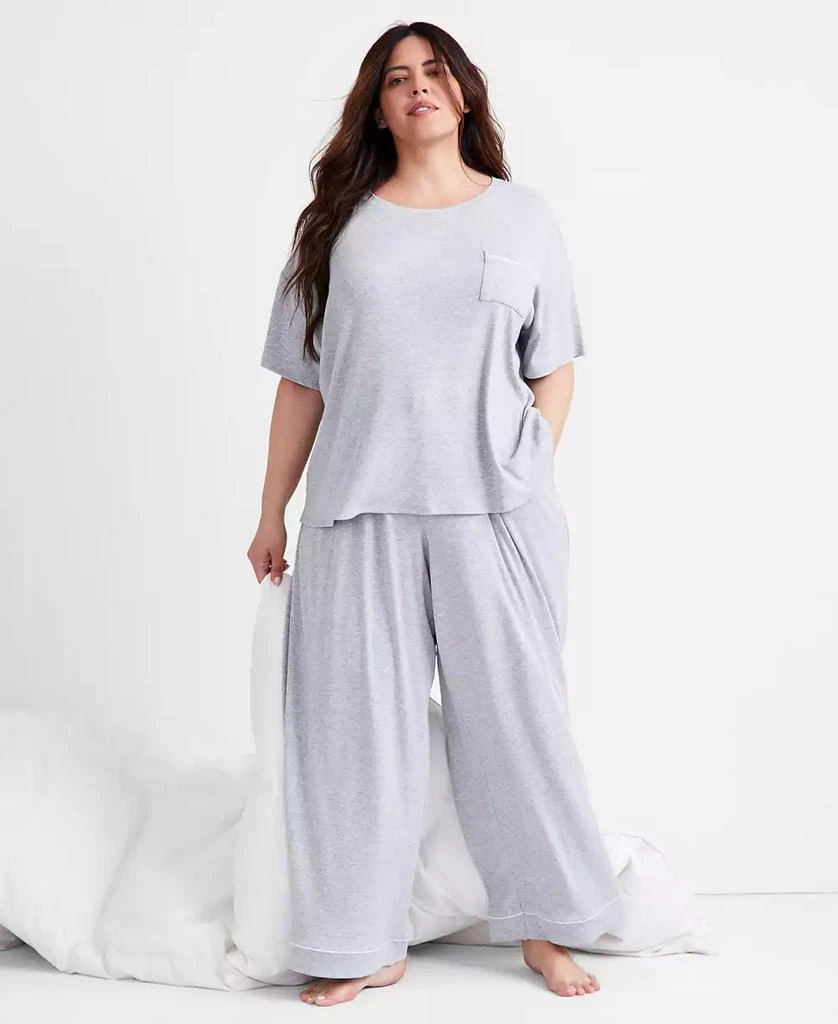 商品State of Day|Ribbed-Knit Pajama Set XS-3X, Created for Macy's,价格¥217,第1张图片