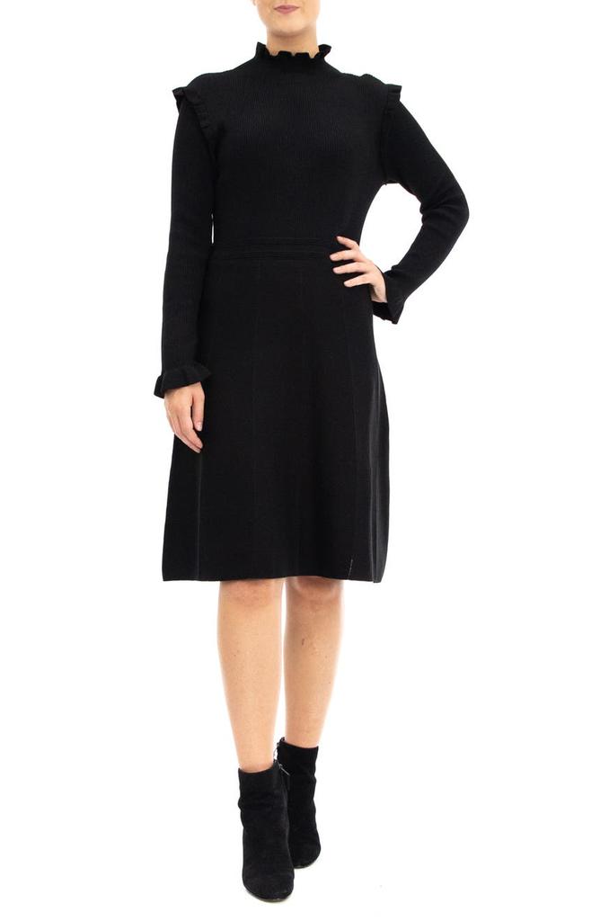 Ruffle Trim Sweater Dress商品第1张图片规格展示