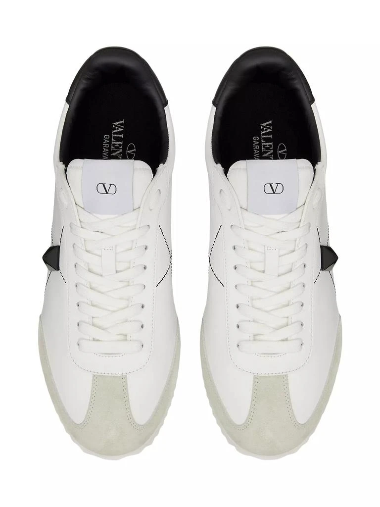 商品Valentino|Stud Around Low-Top Calfskin And Nappa Leather Sneakers,价格¥4053,第4张图片详细描述