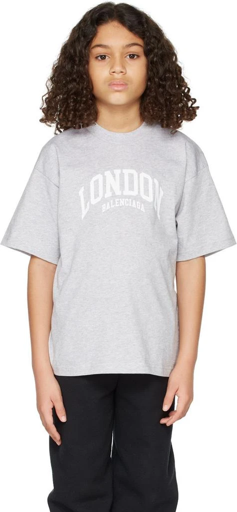 商品Balenciaga|灰色 Cities London 儿童 T 恤,价格¥1711,第2张图片详细描述