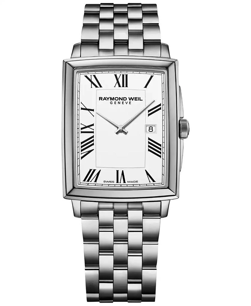 商品Raymond Weil|Men's Swiss Toccata Stainless Steel Bracelet Watch 29x37mm,价格¥7973,第1张图片