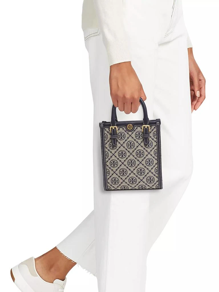 商品Tory Burch|Mini T Monogram Jacquard Tote,价格¥2240,第3张图片详细描述