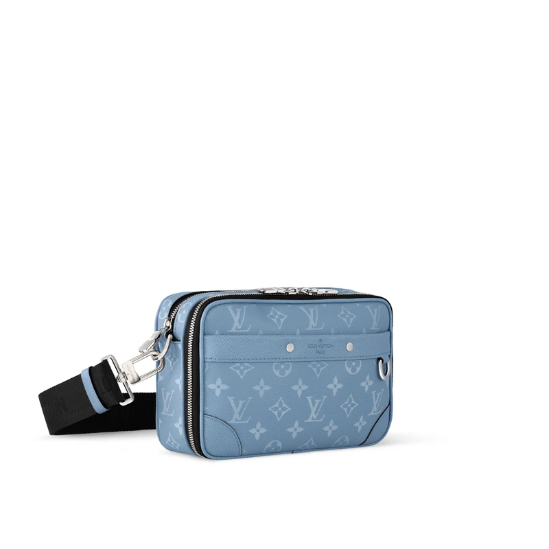 商品Louis Vuitton|LV/路易威登 男士蓝色帆布/牛皮邮差包,价格¥18878,第4张图片详细描述