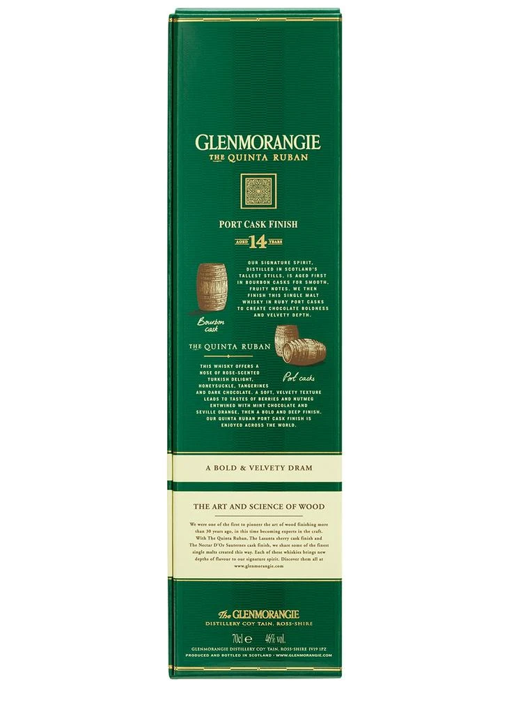 商品Glenmorangie|The Quinta Ruban 14 Year Old Port Cask Finish Single Malt Scotch Whisky,价格¥670,第4张图片详细描述