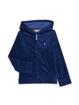 商品Juicy Couture|Girl’s Rhinestone Velour Hoodie,价格¥189,第1张图片