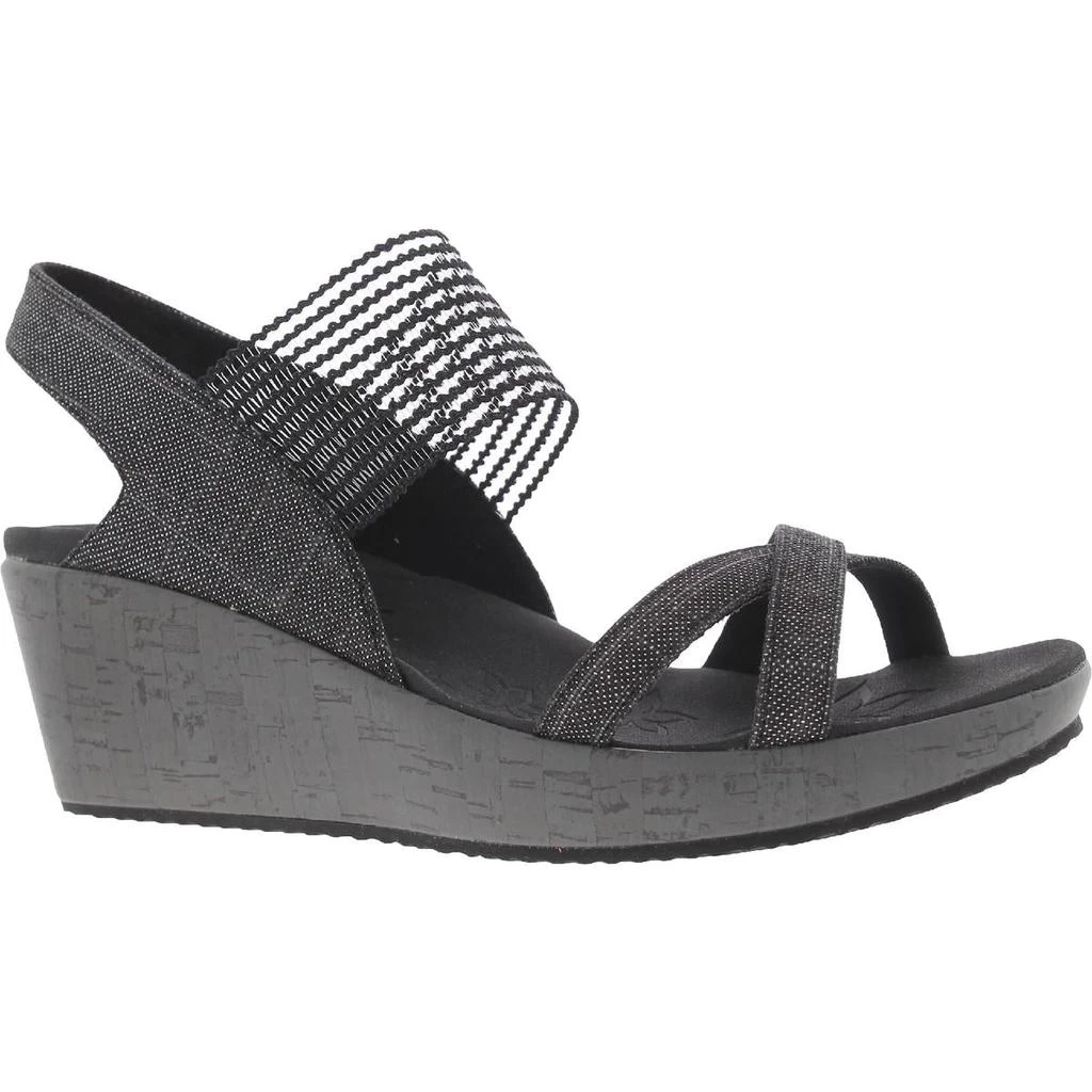 商品SKECHERS|Skechers Womens Beverlee High Tea Mesh Slingback Wedge Sandals,价格¥123,第2张图片详细描述