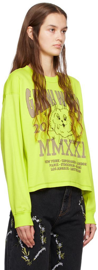 商品Ganni|Yellow Basic Long Sleeve T-Shirt,价格¥871,第4张图片详细描述
