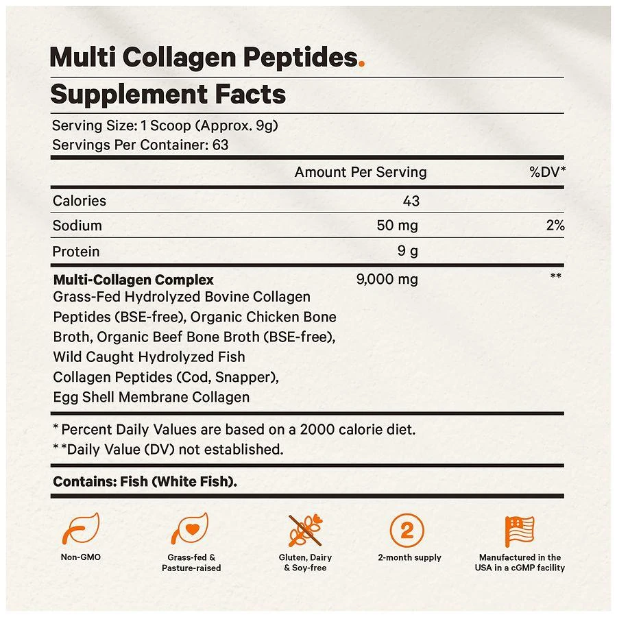 商品Codeage|Multi Collagen Protein Powder Peptides Unflavored,价格¥334,第4张图片详细描述