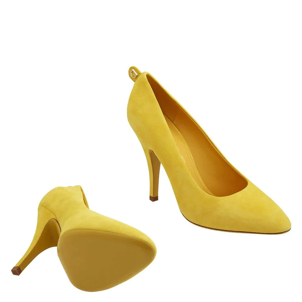 商品Salvatore Ferragamo|Salvatore Ferragamo Ladies Yellow Suede Gancini Pumps,价格¥1218,第2张图片详细描述