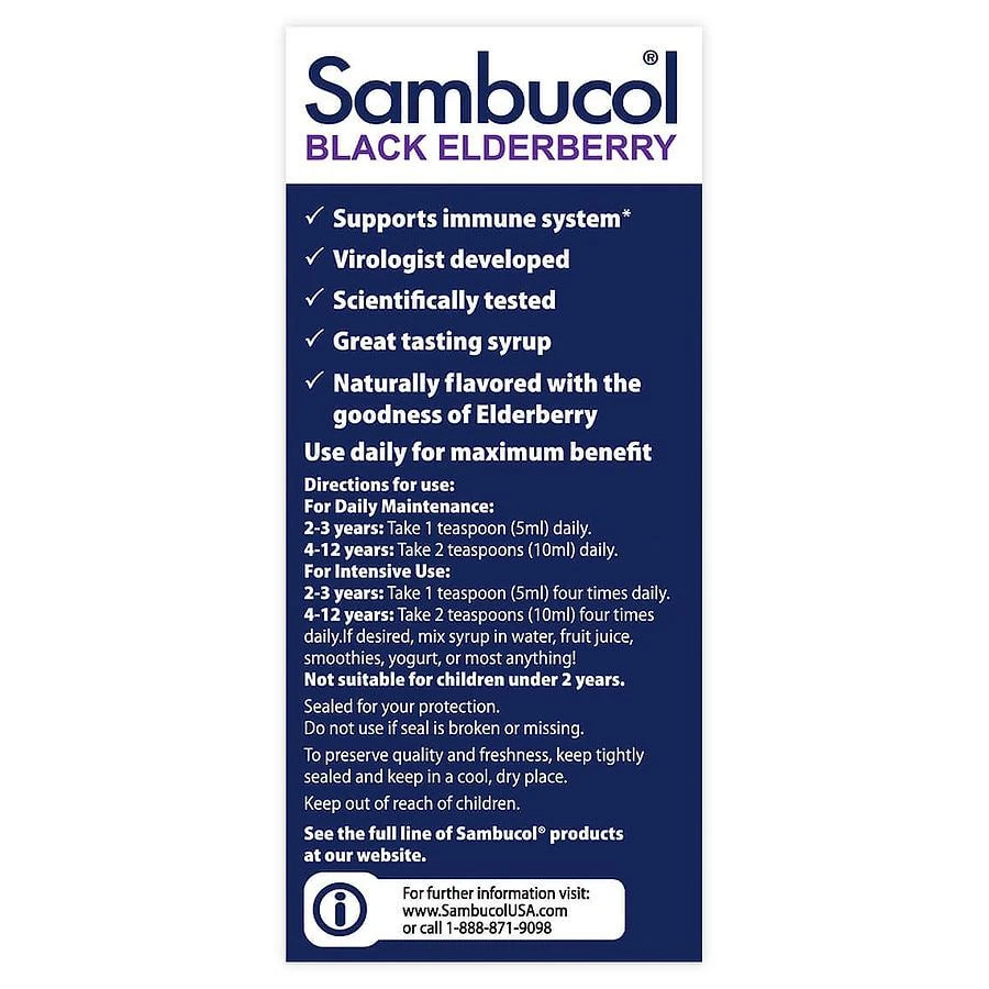 商品Sambucol|Black Elderberry Kids Syrup,价格¥108,第2张图片详细描述