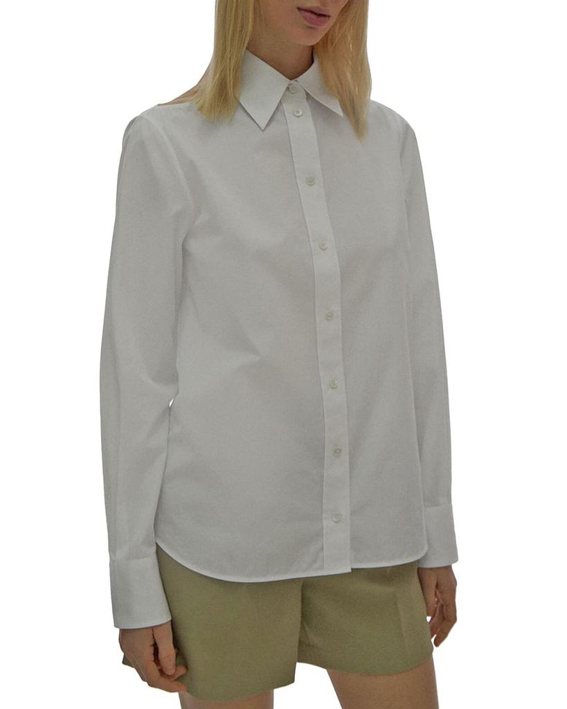 Slit Collar Button Front Shirt商品第4张图片规格展示