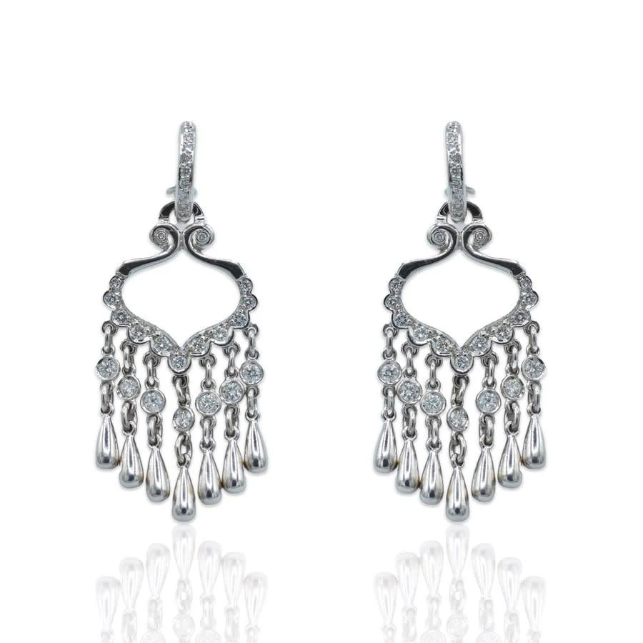 商品Tresorra|18K White Gold Diamond Earrings,价格¥28012,第1张图片