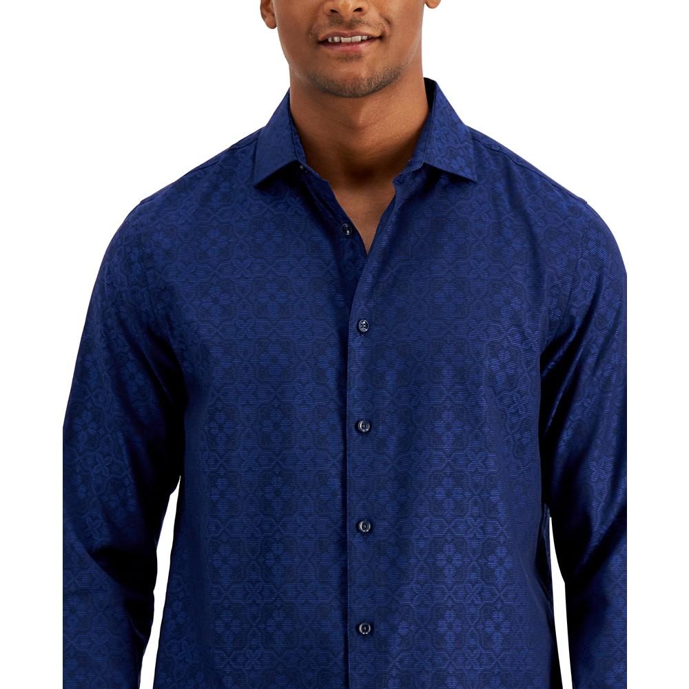 Men's Regular-Fit Medallion-Print Shirt, Created for Macy's商品第3张图片规格展示