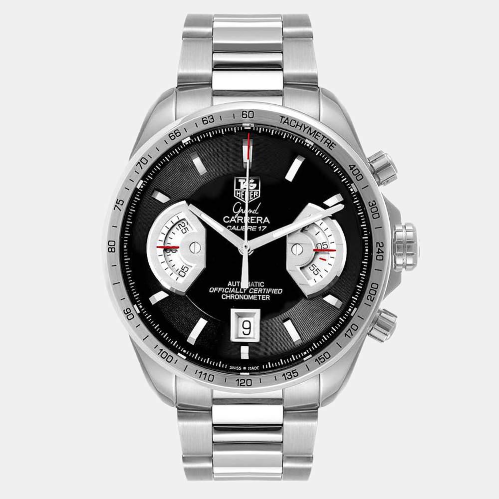 Tag Heuer Black Stainless Steel Carrera CAV511G Automatic Men's Wristwatch 43 mm商品第1张图片规格展示