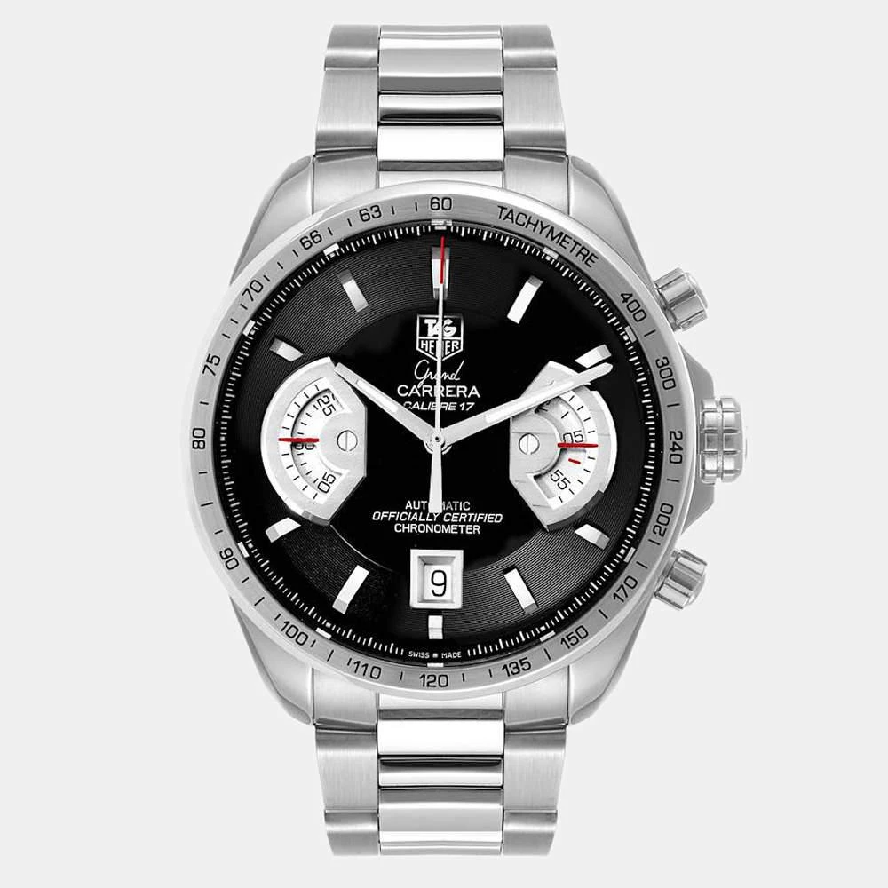 商品[二手商品] TAG Heuer|Tag Heuer Black Stainless Steel Carrera CAV511G Automatic Men's Wristwatch 43 mm,价格¥34103,第1张图片