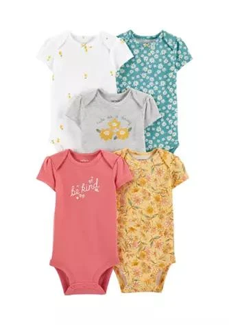 商品Carter's|Baby 5 Pack Short Sleeve Original Bodysuits,价格¥136,第1张图片