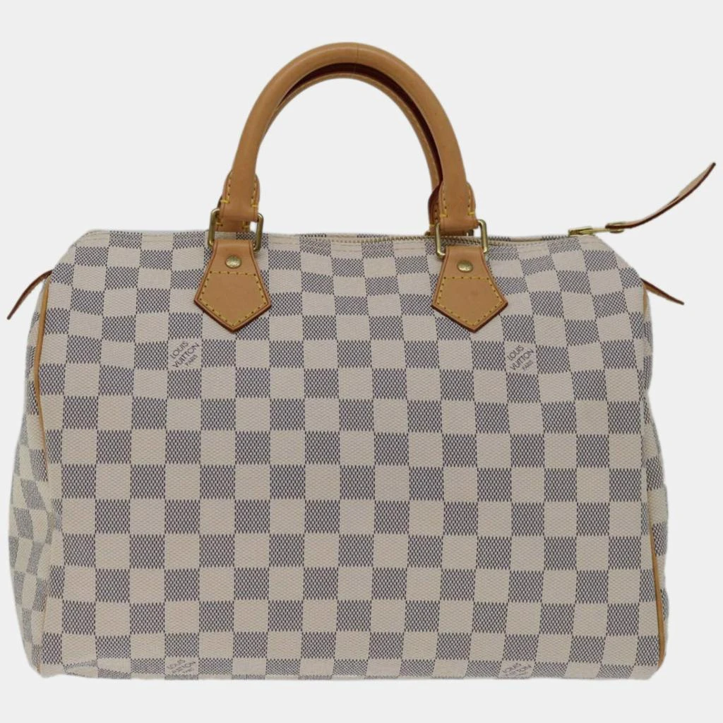 商品[二手商品] Louis Vuitton|Louis Vuitton White Damier Azur Canvas Speedy 30 Satchel,价格¥11794,第1张图片