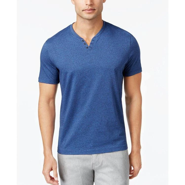 商品Alfani|Men's Stretch Split-Neck Heathered Henley, Only at Macy's,价格¥90,第2张图片详细描述