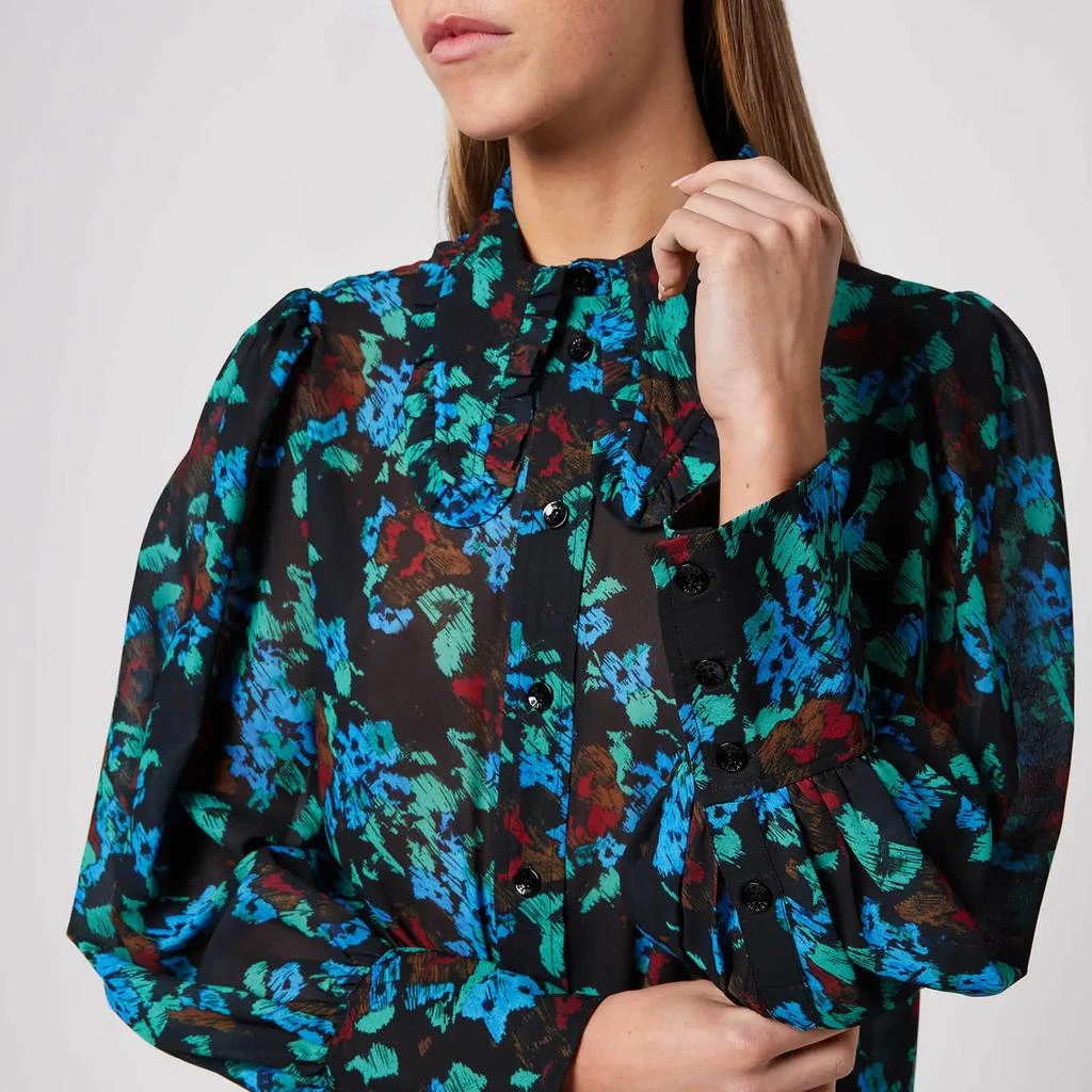 商品Ganni|Ganni Women's Printed Light Crepe Shirt,价格¥552,第4张图片详细描述