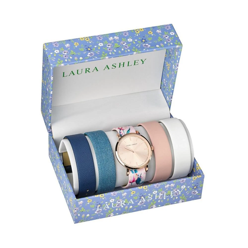 商品Laura Ashley|Rose Gold Slidethrough Interchangeable Sleek Dial Set Watch,价格¥356,第1张图片