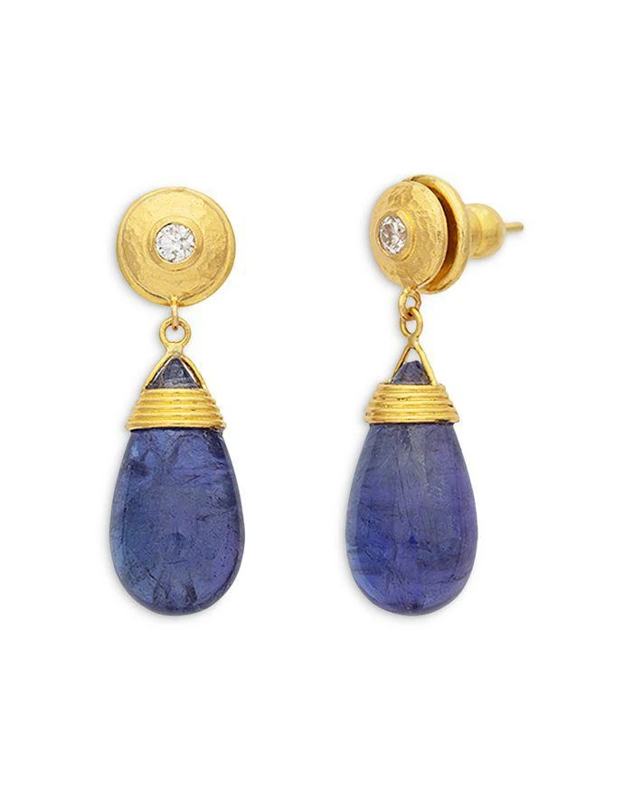 商品Gurhan|18 & 24K Yellow Gold Spell Tanzanite & Diamond Drop Earrings,价格¥63347,第1张图片