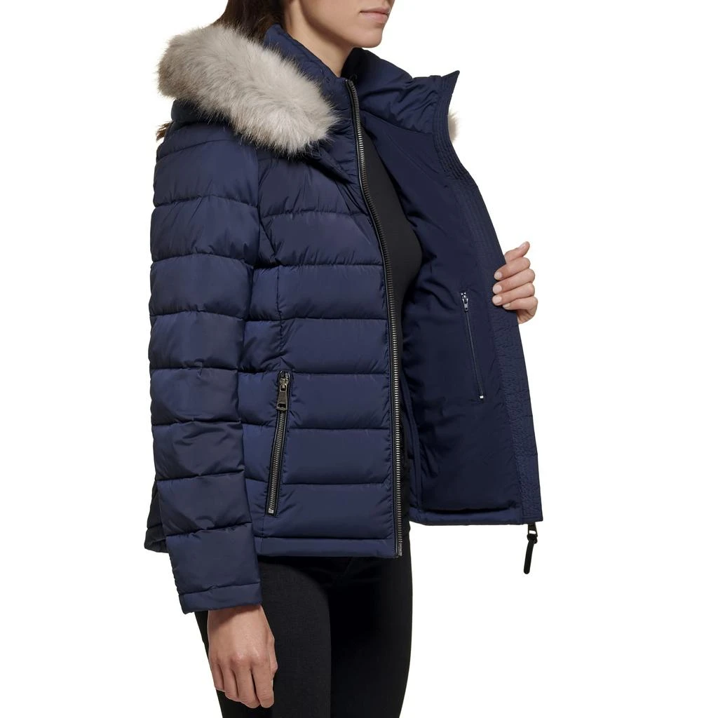 商品DKNY|Faux Fur Trim Hooded Puffer,价格¥1174,第3张图片详细描述