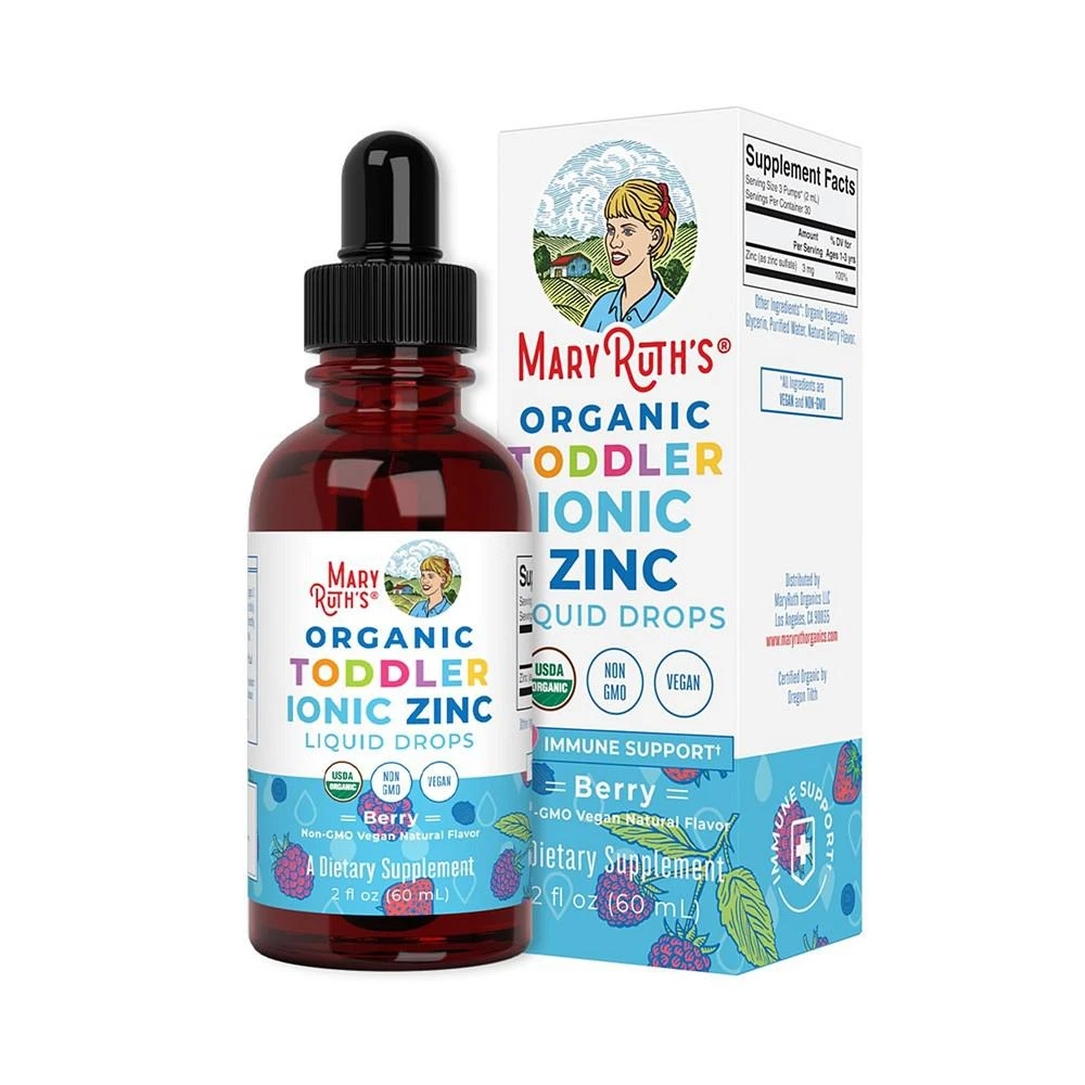 商品MaryRuth Organics|Toddler Ionic Zinc Liquid Drops, Berry, 2 Fl Oz,价格¥156,第1张图片