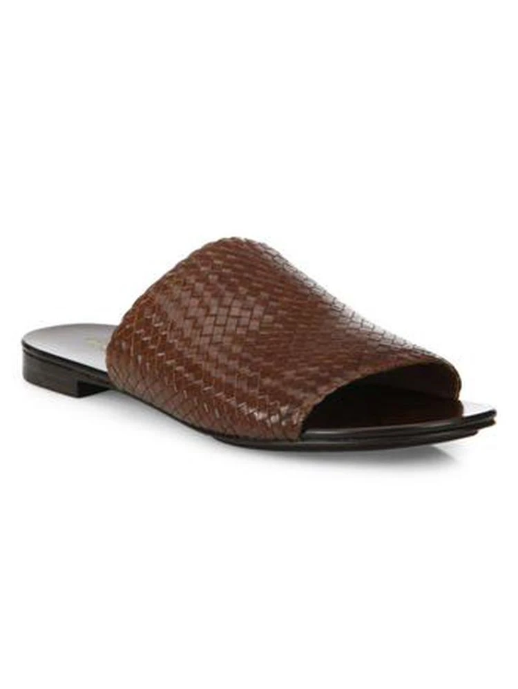 商品Michael Kors|Byrne Woven Leather Slides,价格¥1186,第2张图片详细描述