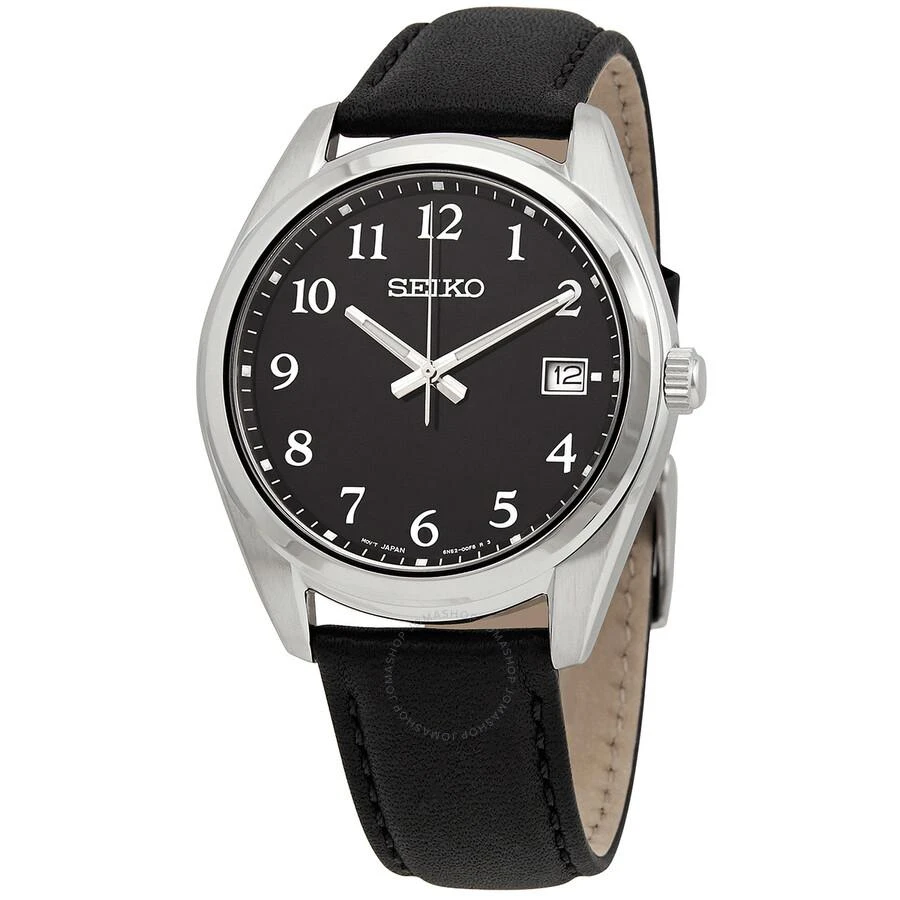 商品Seiko|Sapphire Quartz Black Dial Men's Watch SUR461P1,价格¥744,第1张图片