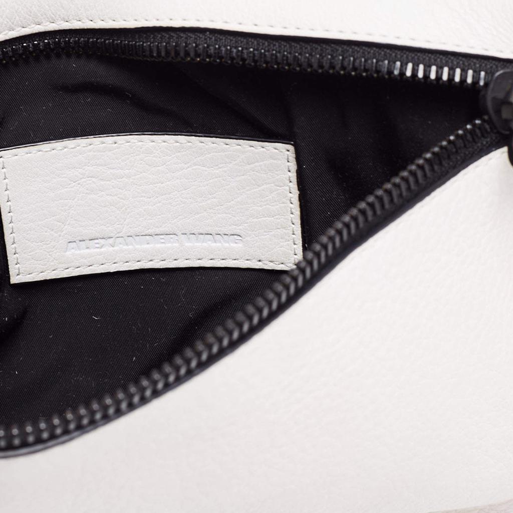 Alexander Wang White/Black Leather Slim Wristlet Clutch商品第10张图片规格展示