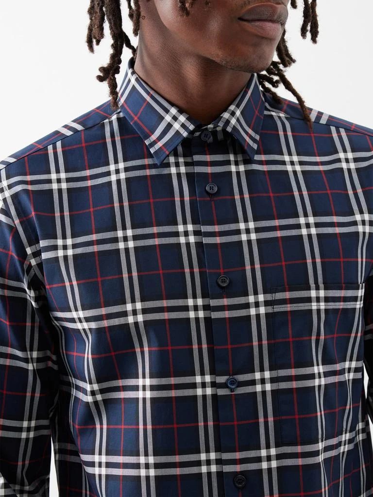 商品Burberry|Simson long-sleeve check cotton shirt,价格¥5562,第3张图片详细描述