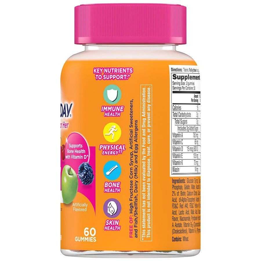 商品One A Day|For Her Teen Multivitamin Gummies Assorted,价格¥117,第3张图片详细描述