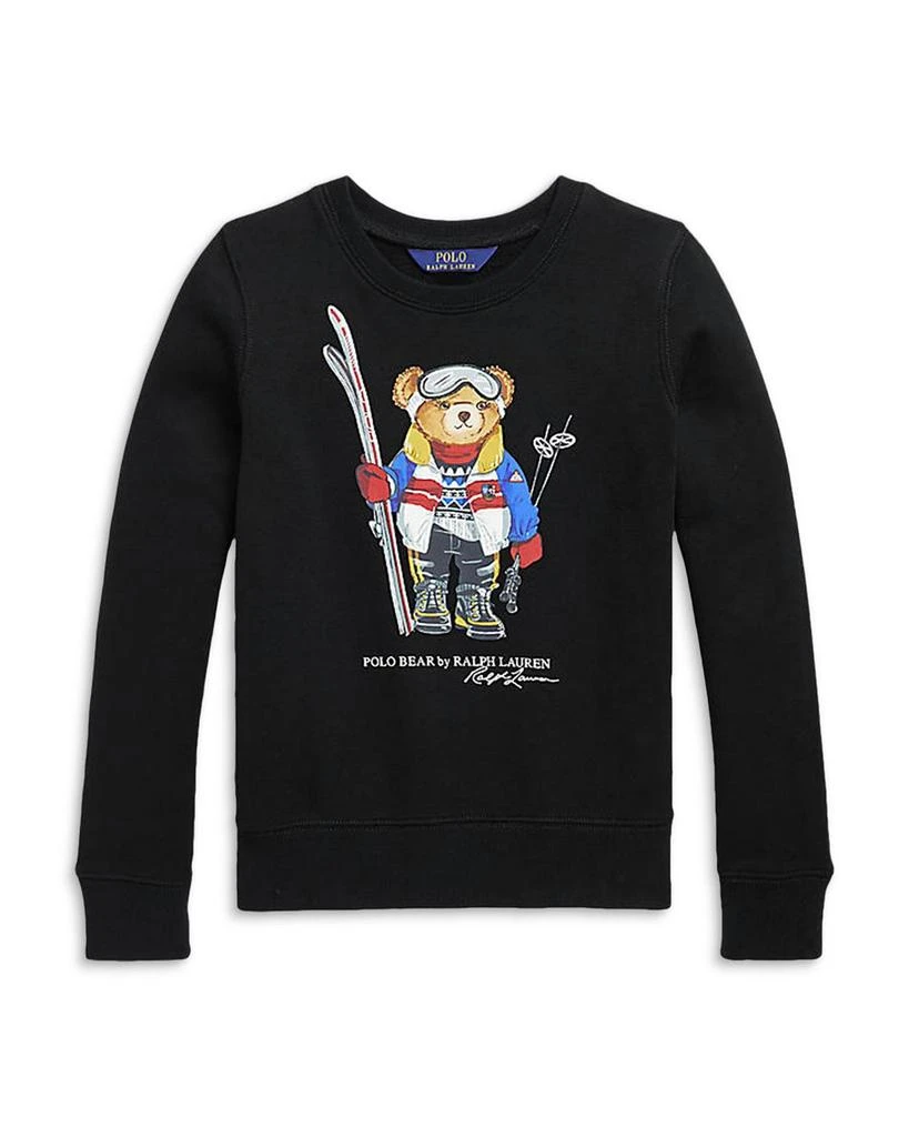 商品Ralph Lauren|Girls' Polo Bear Fleece Sweatshirt - Little Kid, Big Kid,价格¥207,第1张图片详细描述