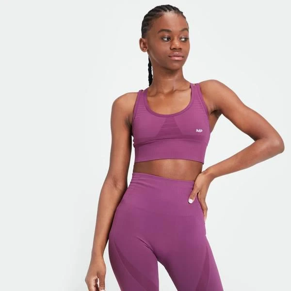 商品Myprotein|MP Women's Tempo Seamless Sports Bra - Purple,价格¥174,第2张图片详细描述