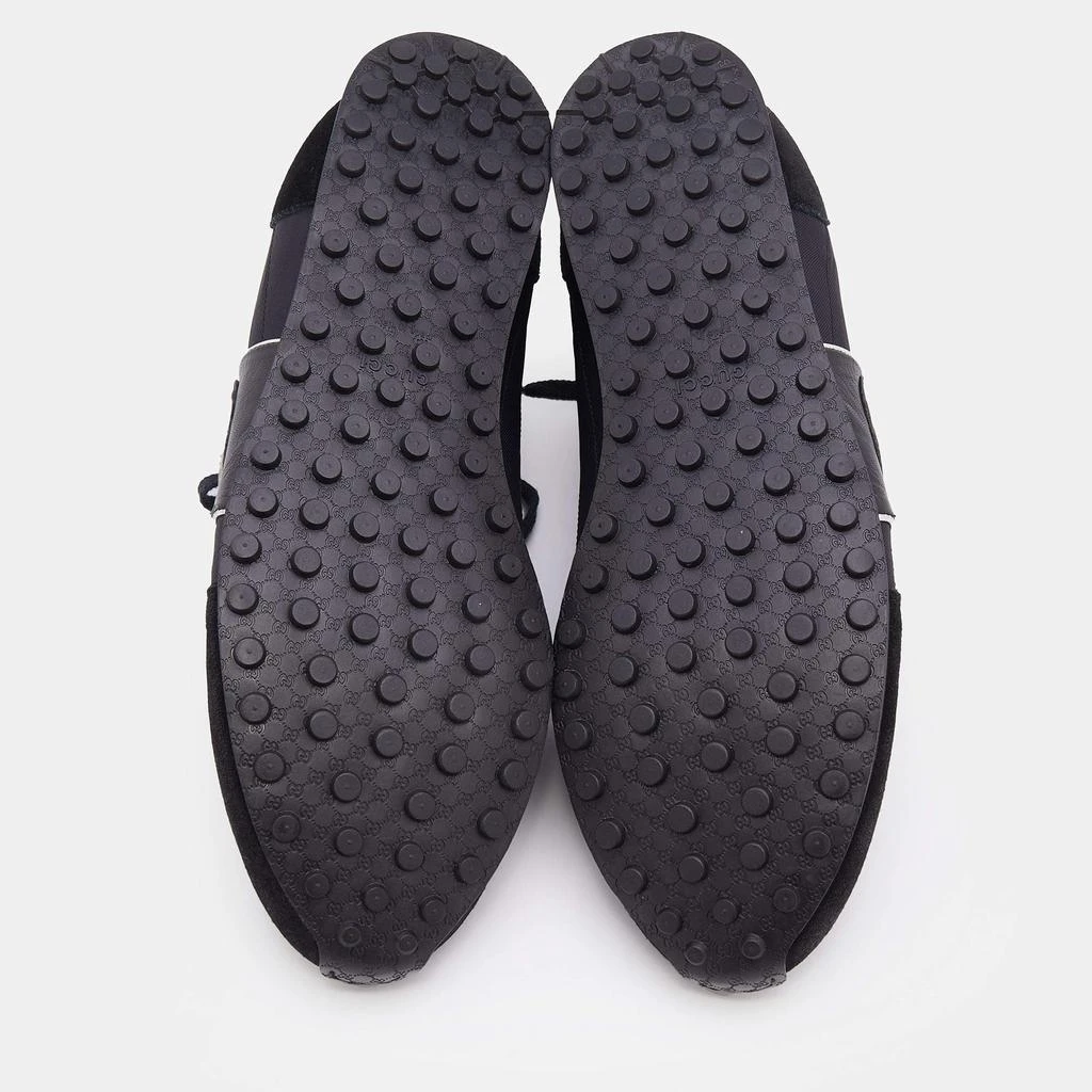 Gucci Black Suede And Nylon GG Low Top Sneakers Size 44.5 商品