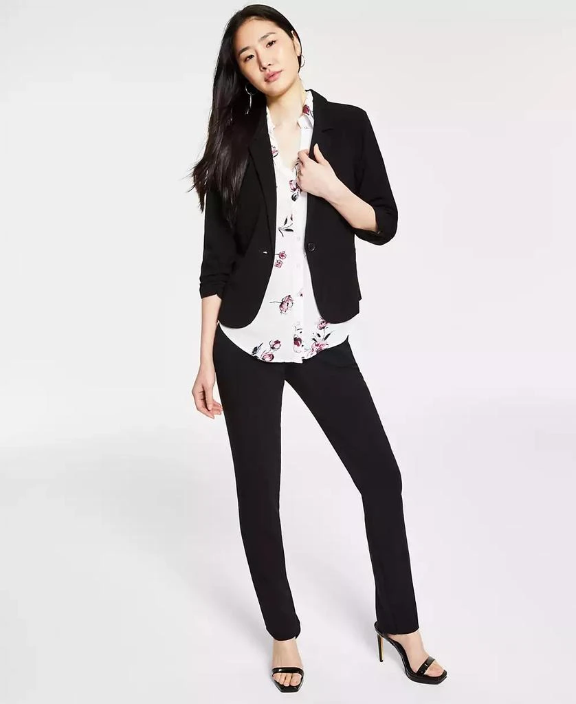 商品BCX|Juniors' Ruched 3/4-Sleeve Blazer,价格¥378,第1张图片