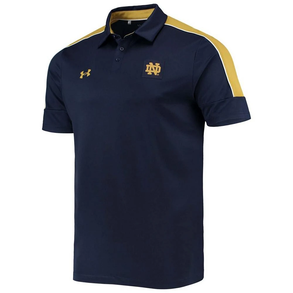 商品Under Armour|Men's Navy Notre Dame Fighting Irish Sideline Recruit Performance Polo Shirt,价格¥524,第3张图片详细描述