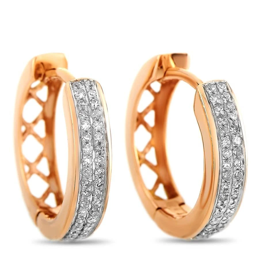 商品LB Exclusive|LB Exclusive 14K Rose Gold 0.14 ct Diamond Hoop Earrings,价格¥2599,第1张图片